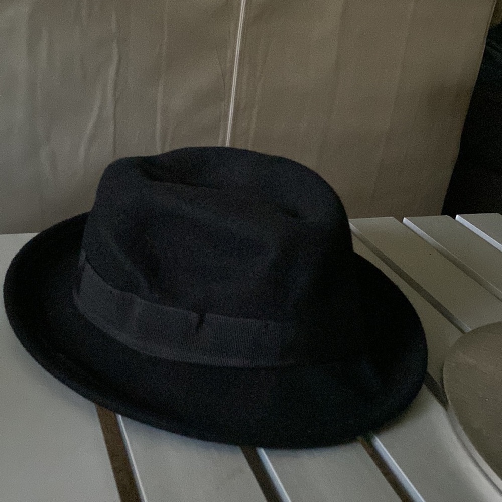 Black bowler style hat